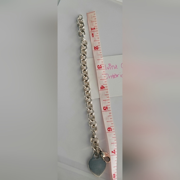 Tiffany blank heart necklace and bracelet - Picture 3 of 5